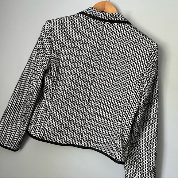 Apt. 9 Houndstooth Style Checkered Black & White Blazer Jacket Size 8 Petite - Picture 16 of 16